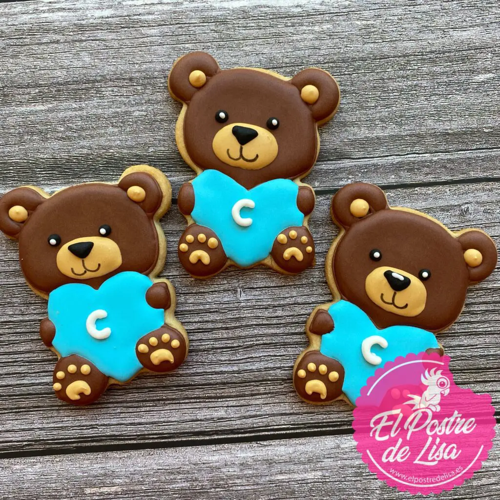 Galletas decoradas personalizadas Osito Cariñoso – Ideales para regalo de bebé