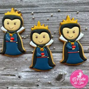 👑 Galletas Decoradas La Reina Malvada: Elegancia y Maldad en Cada Bocado 🍎✨🍪