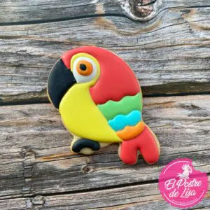 🦜🍪 Galletas Decoradas Loro Rojo - Delicias tropicales que despiertan tus sentidos con colores y sabores vibrantes