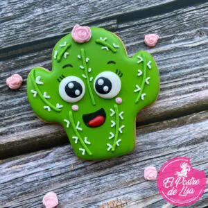 🌵💪🍪 Galletas Decoradas Cáctus Guapetón Sabor Desértico con un Toque de Encanto 😊