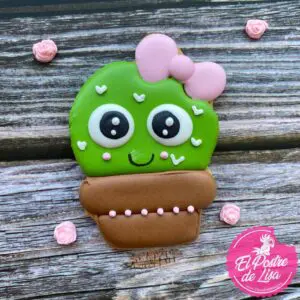 🌵🍪🎀 Galletas Decoradas Cáctus Lacito Un Toque de Dulzura y Encanto Desértico 😊