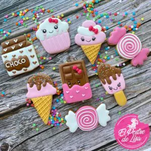 Set Súper Kawaii de Galletas Decoradas: Adorables Bocados de Dulzura 🌈🍪