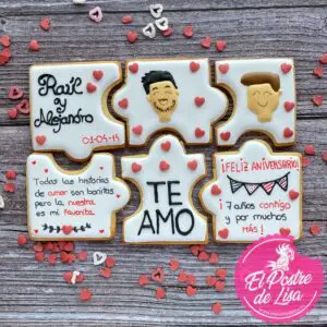 Set de Galletas Decoradas Puzzle Personalizable - ¡Crea tu propio diseño de galletas en forma de rompecabezas!