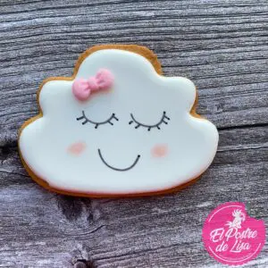 ☁️🍪🎀 Galletas Decoradas Nube con Lacito Un Bocado de Dulzura Celestial 😊