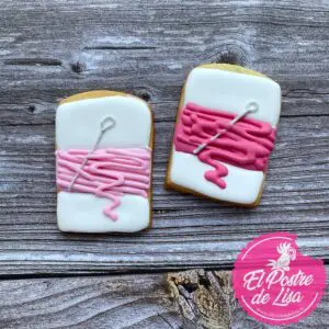 🧵🍪 Galletas Decoradas Bobina de Hilo Tejemos Sabor en Cada Detalle 💜