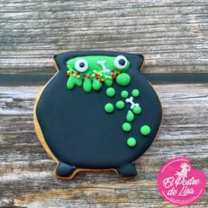 🍪🧹 Galletas Decoradas de Halloween Caldero Embrujado - ¡Un Dulce Encanto para Tu Fiesta!🎃🔮