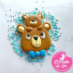 🐻🍪 Galletas Decoradas: Osito con Cría - ¡Un Regalo Dulce y Tierno para los Amantes de los Ositos! 🎁💕