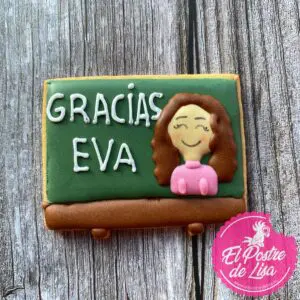 Galletas Decoradas Pizarra 'Gracias Profe': Mensaje Dulce de Agradecimiento 📚🍎🍪