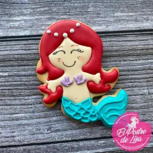 🍪🧜‍♀️ Galletas Decoradas Ariel La Sirenita Dulce Encanto del Mar para tus Eventos