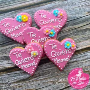 👩💖🍪 Galletas Decoradas Corazón Te Quiero Mamá - ¡Un Dulce Mensaje de Amor para la Mejor Mamá! 🎁💕