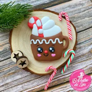 ☕🍪 Galletas Decoradas Taza Navideña - ¡Un Dulce Acompañante para tus Bebidas Festivas! 🎄🎁