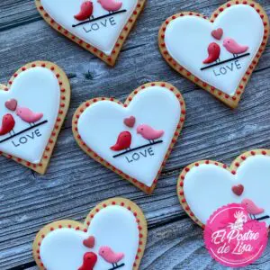 🐦 Galletas Decoradas Pajaritos Enamorados: Amor en el Aire 💘