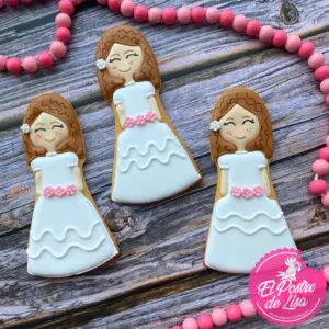 Galletas Decoradas Niña de Comunión Sencilla - Un Dulce Recuerdo para un Día Especial 🙏🍪