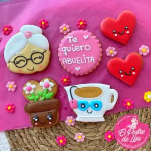 👵💖🍪 Set de Galletas Decoradas ¡Te Quiero, Abuela! - Un Dulce Mensaje de Amor para Nuestra Querida Abuela🎁🌟