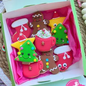 Cajita Especial de Galletas Decoradas Navideñas: Ideal para Regalar