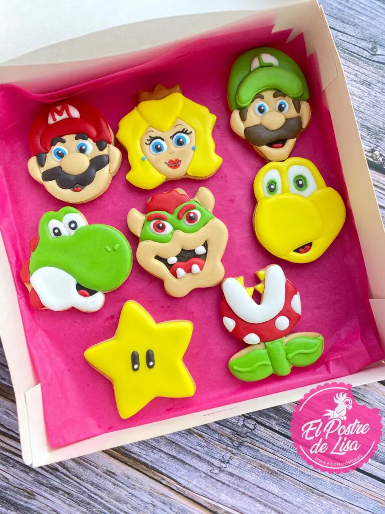 🍪🎮 Set de 8 Galletas Super Mario Bros: La Película - ¡Saborea la Aventura con Cada Mordisco! 🌟🍄