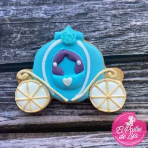 👸 Galletas Decoradas de Carroza: Magia y Encanto de Cenicienta 💙✨🍪