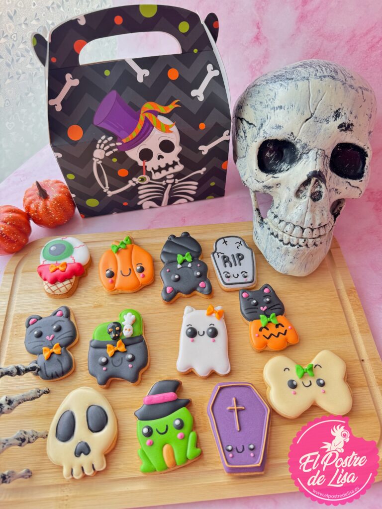 Caja de 12 Galletas Decoradas de Halloween – Edición especial