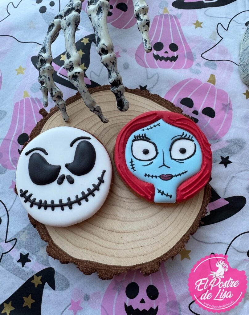 Galletas decoradas de Jack y Sally (Pesadilla antes de Navidad)