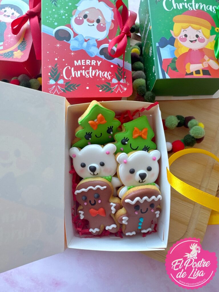 Libro de Navidad con galletas decoradas