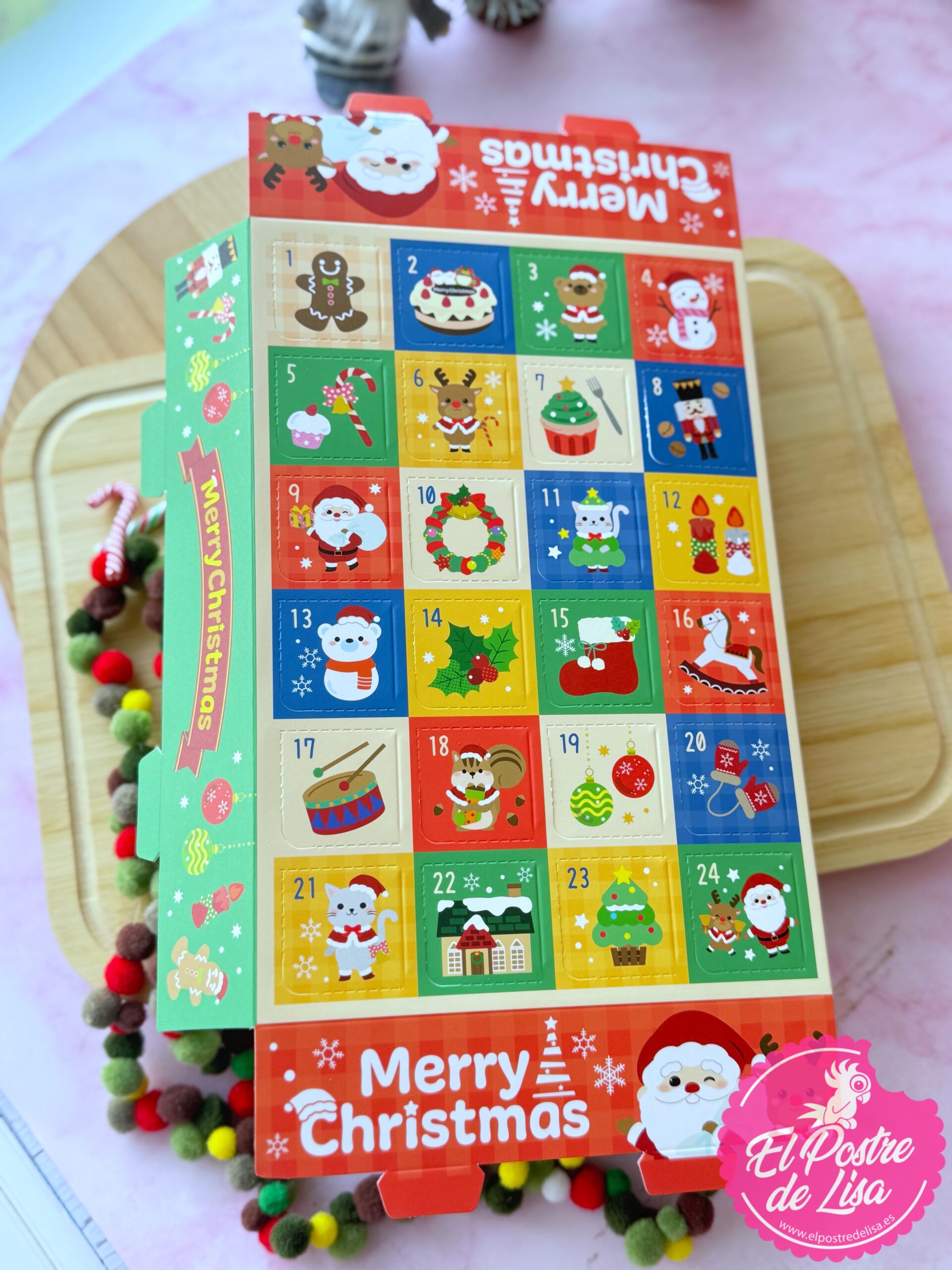 calendario de adviento de galletas decoradas