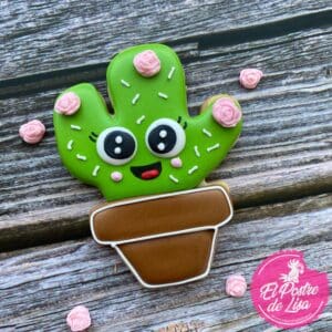 🌵🍪🌱 Galletas Decoradas Cáctus Macetita Una Dulce Porción de Naturaleza en Tus Manos 🥰