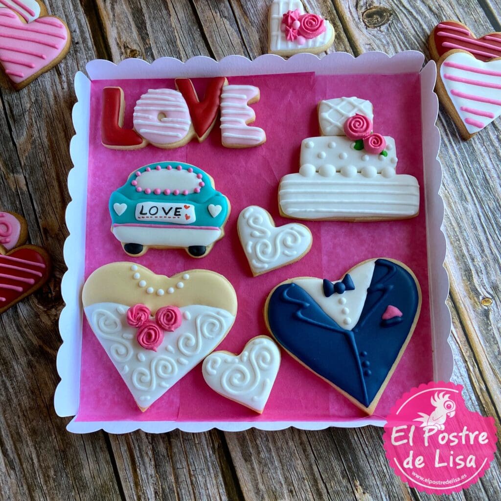 Galletas decoradas para Boda