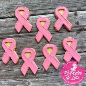 Galletas Decoradas Lacito Rosa - 🍪💗 Un Dulce Símbolo de Esperanza 