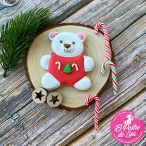🧸🍪 Galletas Decoradas Osito Navidad - ¡Un Abrazo Dulce y Festivo para Tu Temporada Navideña!🎄🎉