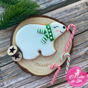 🧸🍪 Galletas Decoradas Oso Polar Navideño - ¡Un Abrazo Helado y Dulce para Tu Navidad! ❄️🎉
