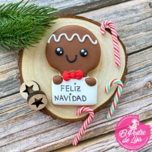 🍪🎁 Galletas Decoradas Muñeco de Jengibre con Mensaje - ¡Un Dulce Recado para Endulzar tu Navidad! 🎄💌