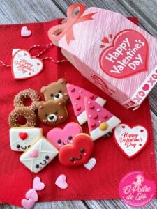 💌 Cajita San Valentín con 10 Galletas Decoradas Amor Kawaii: Tierno Regalo de Amor 💖