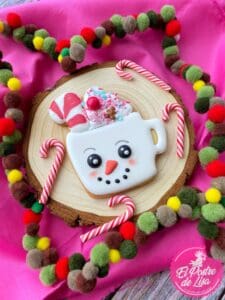 ☕🍪 Galletas Decoradas Taza Navideña Muñeco de Nieve - ¡Un Compañero Dulce y Fresco para tus Bebidas Festivas! 🎄🎁