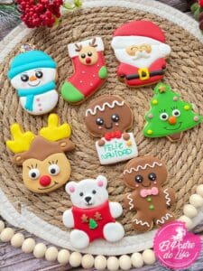 🎅🍪 Set de 8 Galletas Decoradas Feliz Navidad - ¡Endulza tu Celebración Navideña con Estas Delicias! 🎄🎁